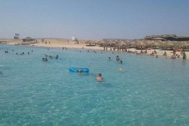 Beautiful tropical scenery of Hula Hula Island in the Red Sea.