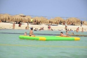 Banana boat ride thrill at Hula Hula Island Hurghada.